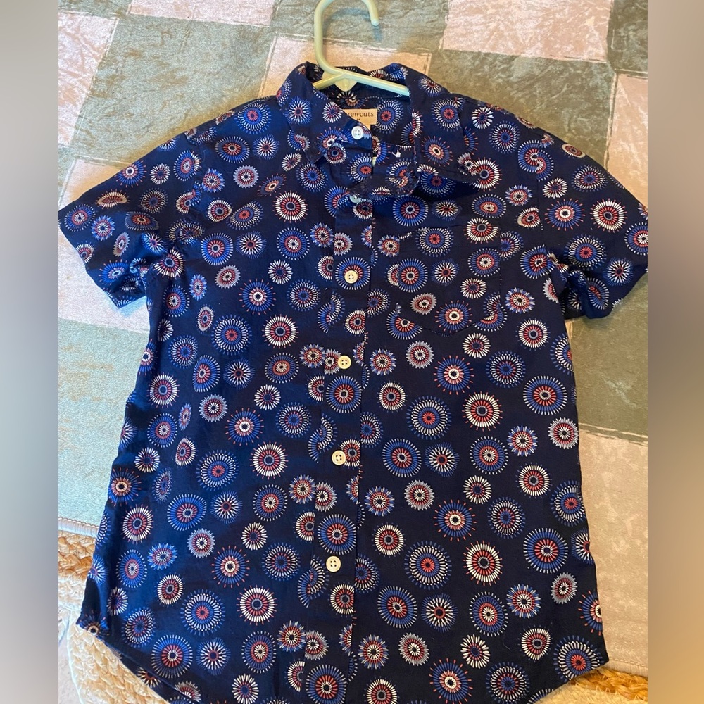 Patriotic color button up